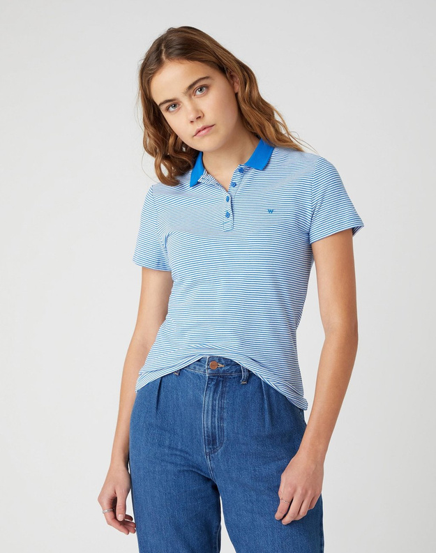 DAMSKIE POLO WRANGLER POLO STRONG BLUE 112132078