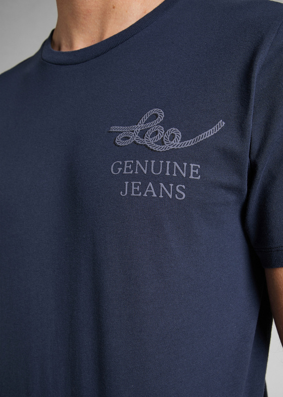 LEE SS ROPE TEE MĘSKI T-SHIRT KOSZULKA NADRUK NAVY L60SFE35 112140345