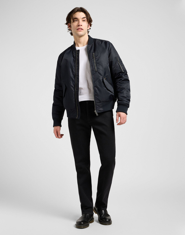 MESKIE SPODNIE LEE X STRAIGHT MIDNIGHT BLACK 112371282