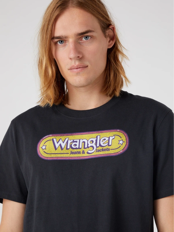 WRANGLER MĘSKA KOSZULKA WRANGLER BRANDED TEE FADED BLACK 112331867