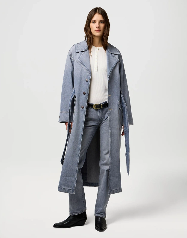 DAMSKA KOSZULKA WRANGLER FEMME KNIT HENLEY WORN WHITE 112370743