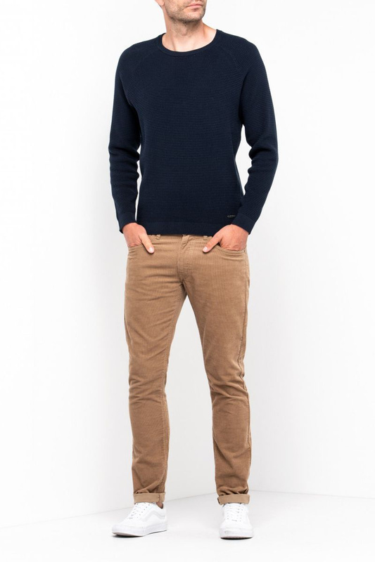 LEE CREW NECK KNIT MĘSKI SWETER KLASYCZNY NIEROZPINANY NIGHT SKY L83DOCSJ 112122332