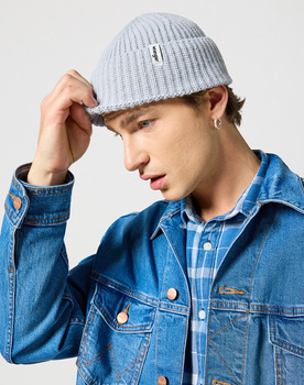 WRANGLE SIGN OFF MĘSKA CZAPKA BEANIE ZIMOWA CIEPŁA PEARL BLUE 112356871 W0M9007566