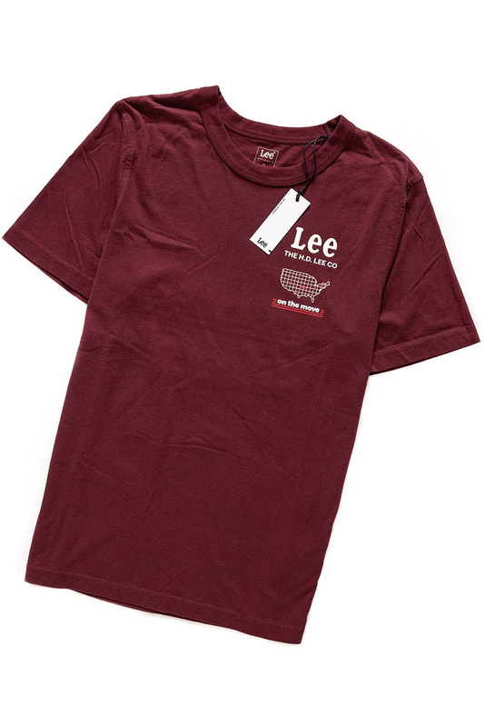 LEE T SHIRT ROAD TEE BURGUNDY L64XFEMF 112115811