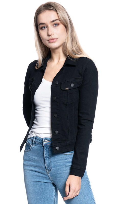 DAMSKA KURTKA JEANSOWA LEE SLIM RIDER BLACK RINSE L541PI47 112112700