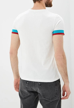 WRANGLER BAND STRIPE TEE MĘSKI T-SHIRT OFF WHITE W7C19FK02 112131646