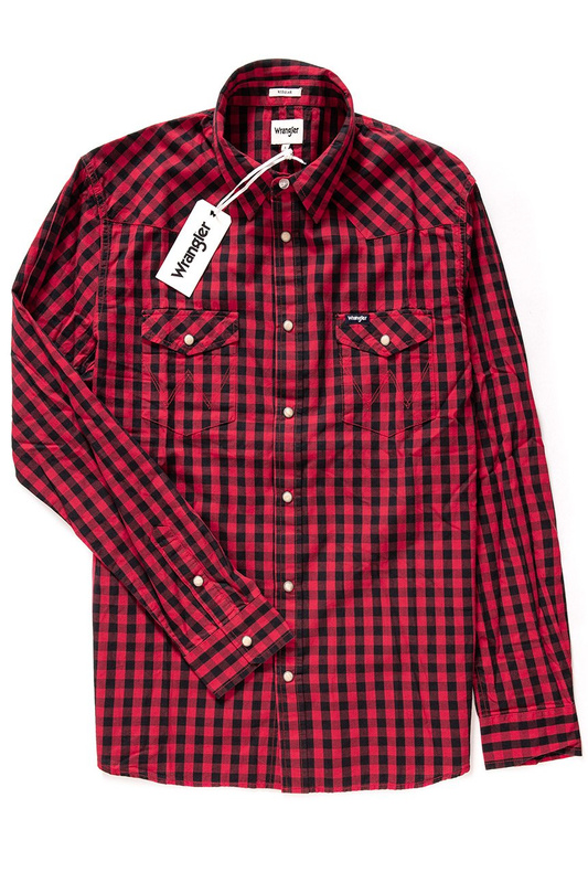 WRANGLER WESTERN SHIRT SALSA RED W59734MWN 112129835