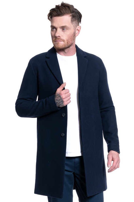 PŁASZCZ MĘSKI SELECTED SLHBROVE WOOL COAT DARK SAPPHIRE 16064354