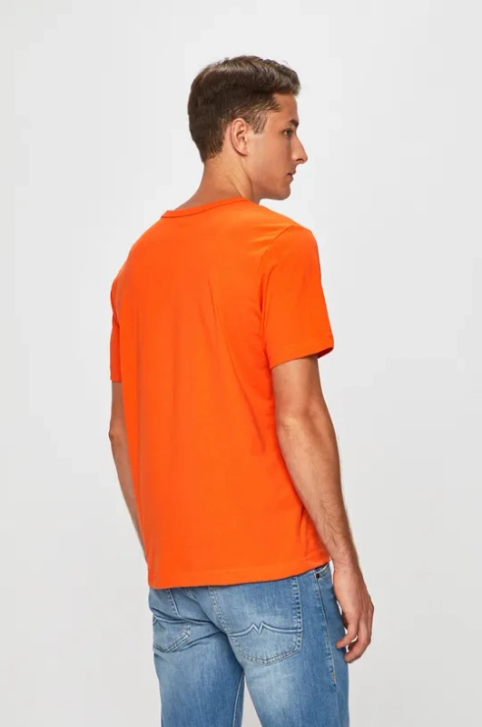 LEE JEANS LOGO TEE MĘSKI T-SHIRT KOSZULKA Z NADRUKIEM LOGO REGULAR FIT SING ORANGE L64JFEME 112115814