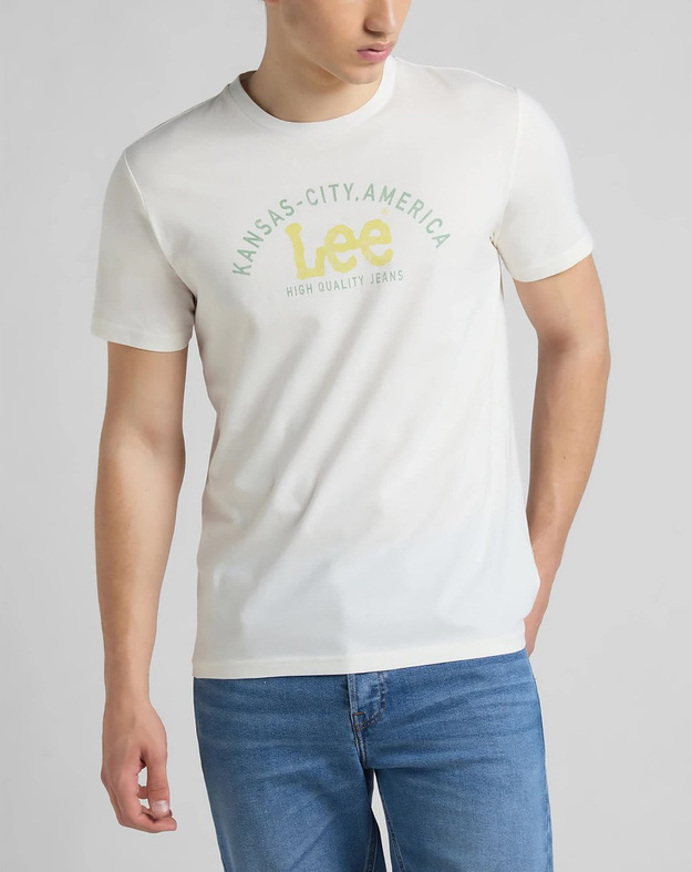 LEE KANSAS CITY TEE MĘSKI T-SHIRT OFF WHITE L61CFQMK 112145286