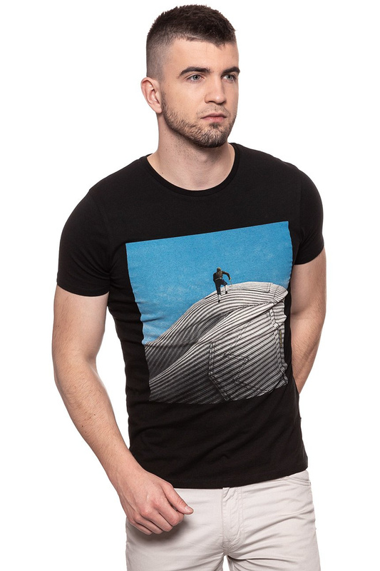 KOSZULKA WRANGLER SLABBINK TEE BLACK W7B56FK01 112131494