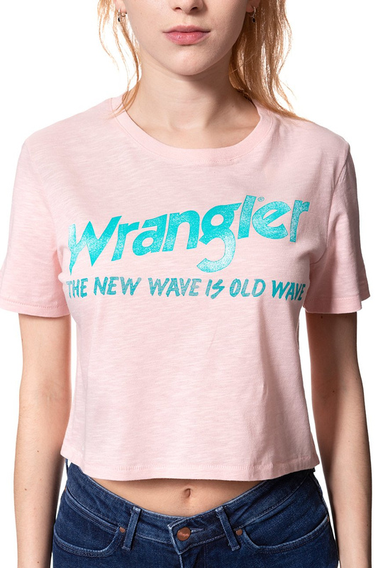 WRANGLER T SHIRT DAMSKI CROP TEE CHALK PINK W7382EAWG 112131027