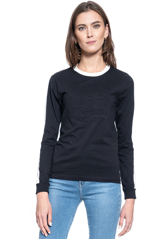 DAMSKI LONGSLEEVE LEE L/S GLOBE TEE SLIM FIT BLACK L43WFE01 112109763