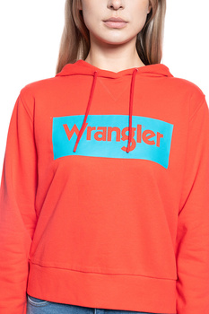 WRANGLER LOGO HOODIE BITTERSWEET RED W6N4HPXBO 112130794