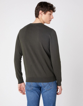 MĘSKI SWETER WRANGLER CREW KNIT ROSIN GREEN W8A02PXWY 112132354