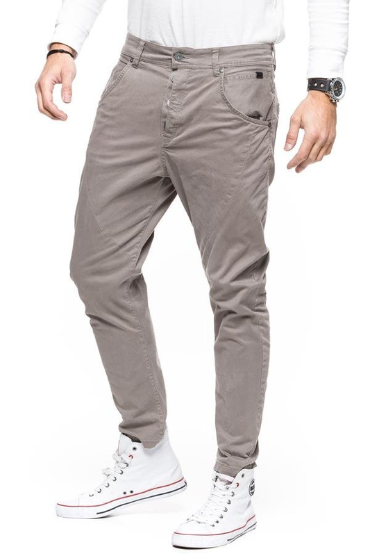 TOM TAILOR ANTI FIT STRETCH TWILL PANTS GREY