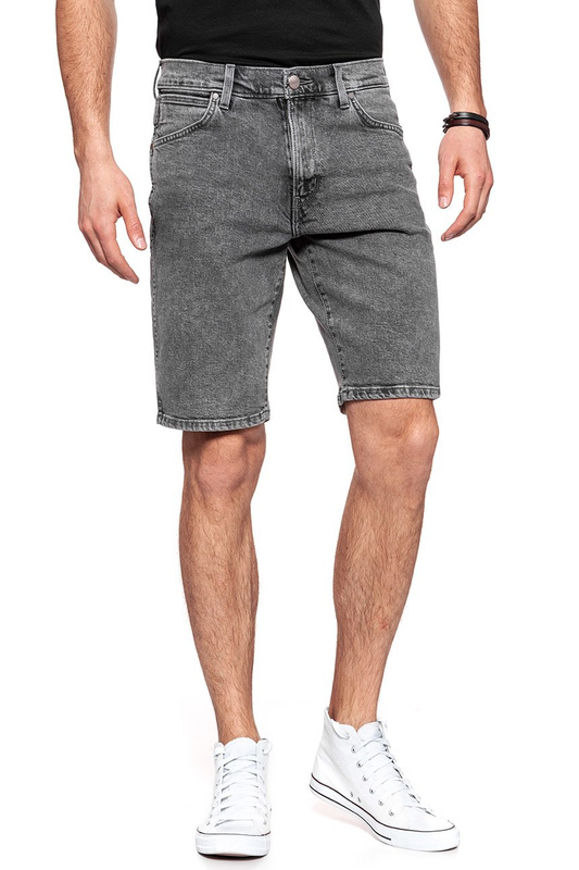 KRÓTKIE SPODENKI WRANGLER DENIM SHORT BLEACHED BLACK W14CRA24P 112126620