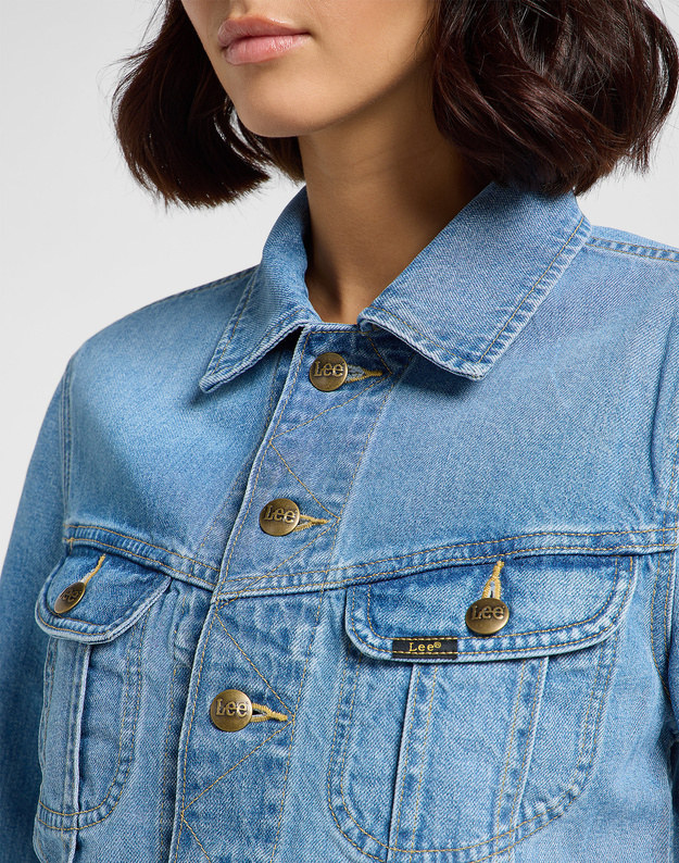 LEE DAMSKA KURTKA JEANSOWA LEE RIDER JACKET BLENDING OUT 112364112