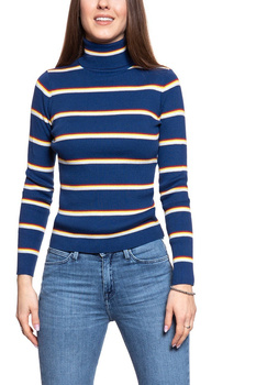DAMSKI SWETER WRANGLER TURTLE NECK BLUE DEPTHS W8N0PWXJY SAMPLE 112132401