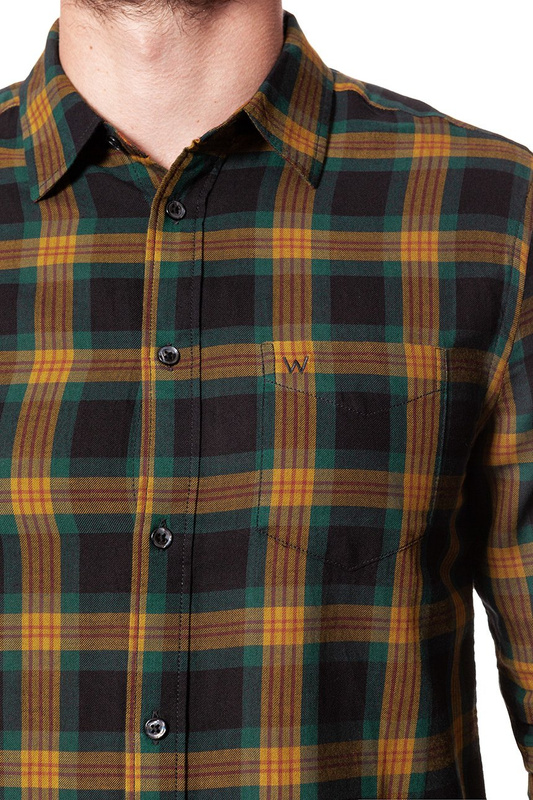 KOSZULA WRANGLER LS 1PKT SHIRT SPRUCE GREEN W5760ORQU 112129455
