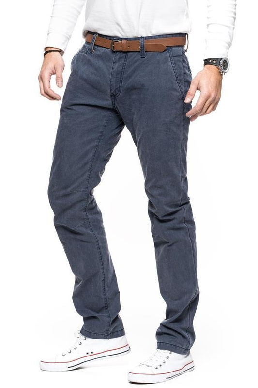 TOM TAILOR TRAVIS SLIM CHINO WITH BELT NAVY