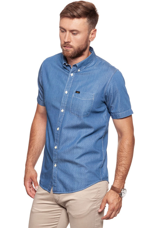 LEE BUTTON DOWN SS MEDIEVAL BLUE TALL L886JO13 112123664