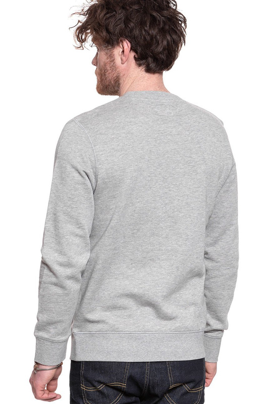 BLUZA WRANGLER CREW SWEAT MID GREY MEL W6M3HAX37 112130743
