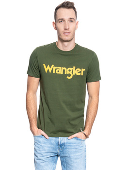 MĘSKI T-SHIRT WRANGLER LOGO TEE RIFLE GREEN W7M0D3G13 112131853