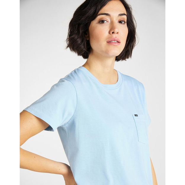 DAMSKI T-SHIRT LEE GARMENT DYED TEE RELAXED FIT SKY BLUE L40RETNR 112108708