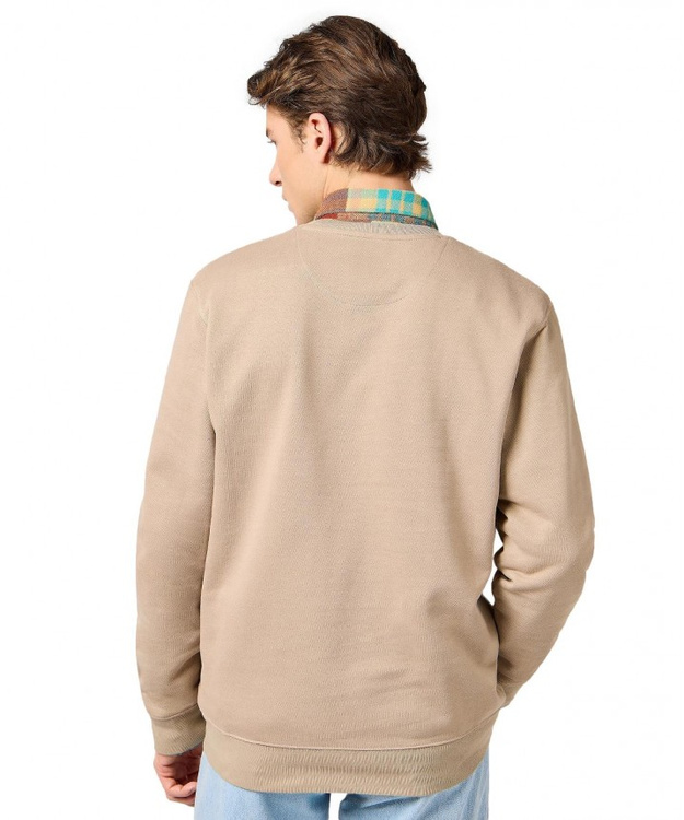 MESKA BLUZA WRANGLER SMALL LOGO CREW TIMBERWOLF 112364092