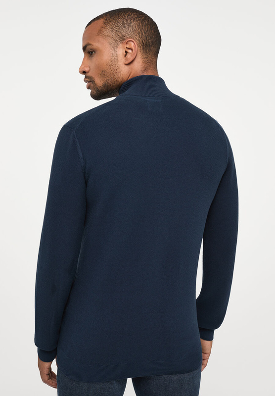 MUSTANG Edgar Zip Cardigan MĘSKI SWETER ROZPINANY SKY CAPTAIN 1013275 5323