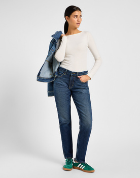 DAMSKIE SPODNIE LEE RIDER JEANS HYPER DARK 112355235