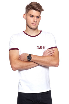 LEE T SHIRT RINGER TEE SS WHITE L65NAI12