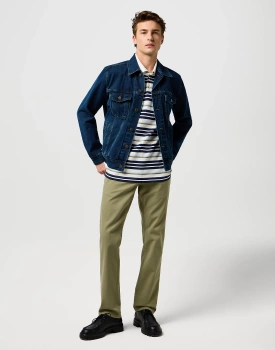 MESKIE SPODNIE WRANGLER REGULAR CHINO ALOE 112371031
