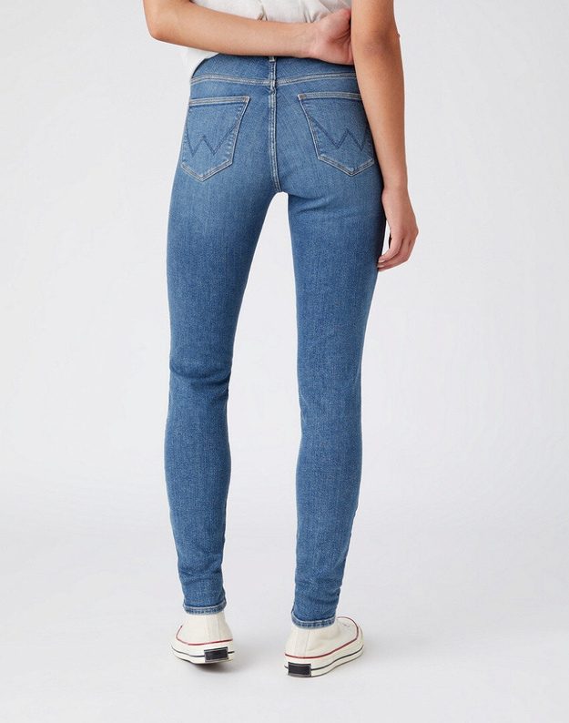 WRANGLER HIGH RISE SKINNY DAMSKIE SPODNIE JEANSOWE JEANSY DAY TRIP W27HXN415 112145960