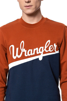 BLUZA WRANGLER CUT&SEW SWEAT PICANTE BROWN W6B7HYX9H 112130694