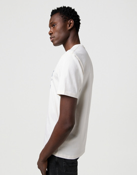 MESKA KOSZULKA  WRANGLER AMERICANA TEE WORN WHITE 112371417