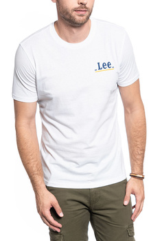 MĘSKI T-SHIRT LEE SMALL LOGO TEE BRIGHT WHITE L62GFQLJ 112114586