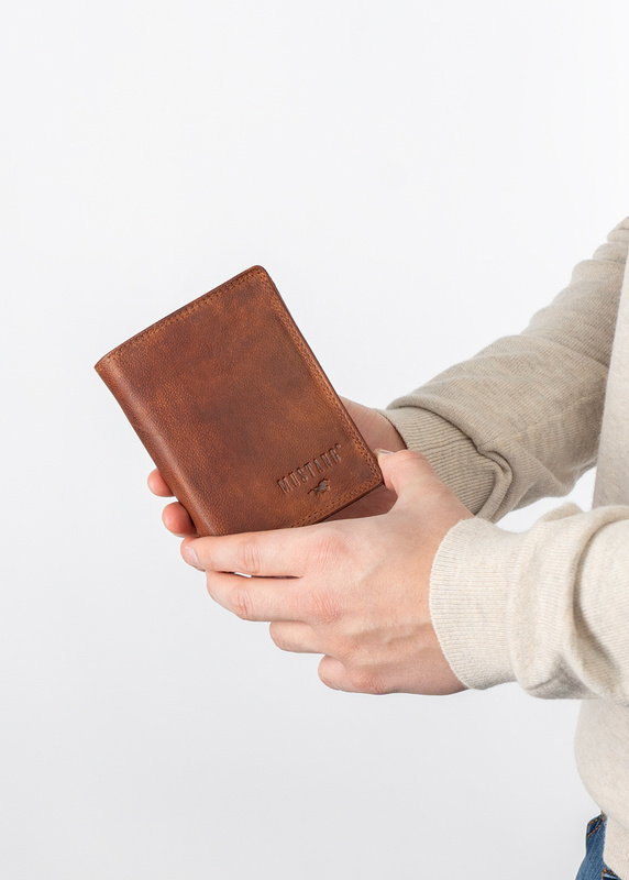 MUSTANG Denimo High Wallet Side Opening UNIWERSALNY SKÓRZANY PORTFEL POJEMNY NA KARTY RFID