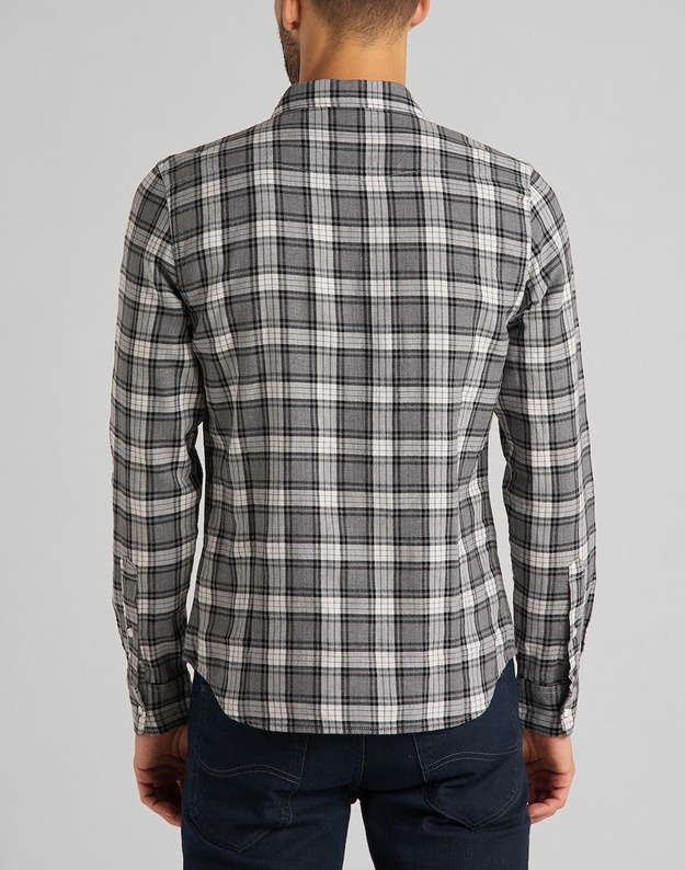 LEE CLEAN WESTERN SHIRT MĘSKA KOSZULA GREY MELE L644RH37 112115616