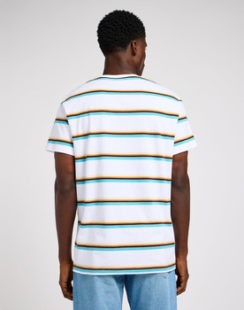 LEE RELAXED STRIPE TEE BRIGHT MĘSKA KOSZULKA W PASKI T-SHIRT TEE WHITE 112350099 LM45016738