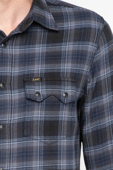 LEE RIDER SHIRT MĘSKA KOSZULA MATERIAŁOWA W KRATĘ FADED BLACK L856ZDKD 112122588