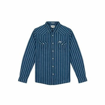 WRANGLER LS WESTERN SHIRT MĘSKA KOSZULA KRÓTKI RĘKAW LIGHT INDIGO W5A0NOX4E 112141400