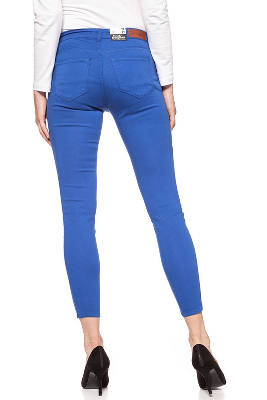 WRANGLER CROP SKINNY SPODNIE DAMSKIE TURKISH SEA W28MHL291 112128460