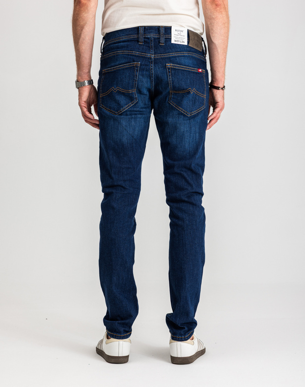Męskie Spodnie Jeansowe Mustang Style Oregon Tapered Denim Blue 1017123 5000 882