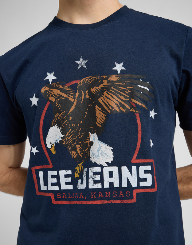 MESKA KOSZULKA LEE ESSENTIAL GRAPHIC TEE RIVET NAVY 112372360