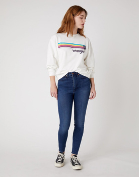 DAMSKA BLUZA WRANGLER RETRO SWEAT OFF WHITE W6N0HA737 112130761