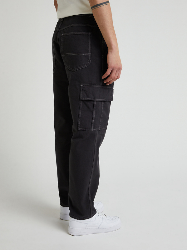 MĘSKIE SPODNIE MATERIAŁOWE LEE CARGO PANT WASHED BLACK 112333668