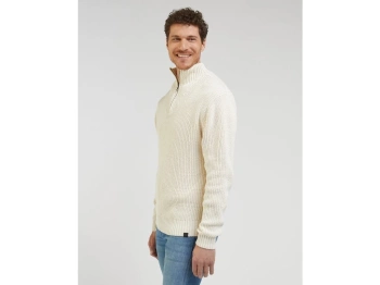 MĘSKI SWETER LEE HALF ZIP KNIT ECRU 112341695 L83Y016990