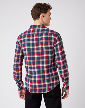 MĘSKA KOSZULA W KRATE WRANGLER LS 1 PKT SHIRT RED W5F1B3X47 112141438